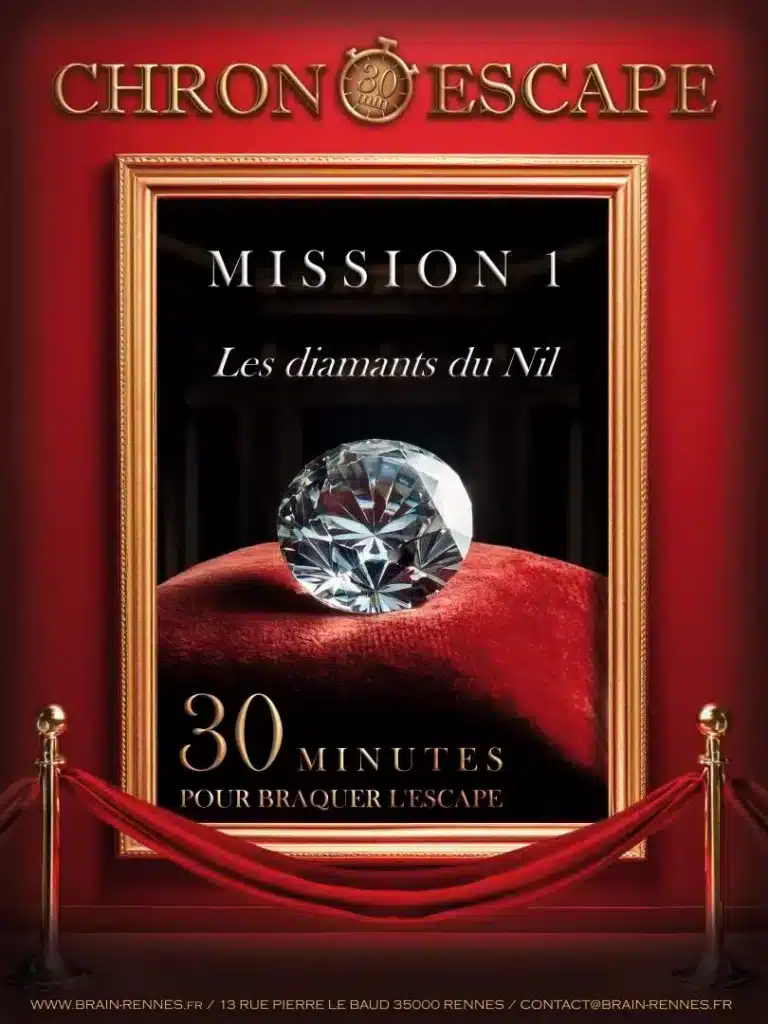 Brain Rennes - Chrono Escape Les diamants du Nil - Affiche